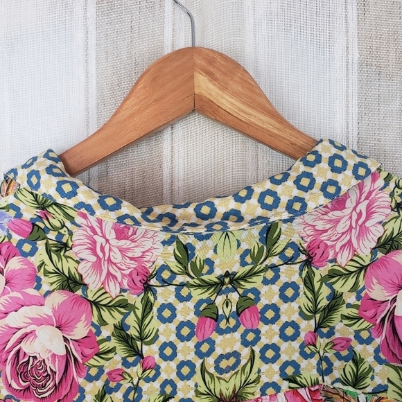 Vintage Tolani Collection Boxy Fit Boho Blouse‎ Size Large - Picture 10 of 11